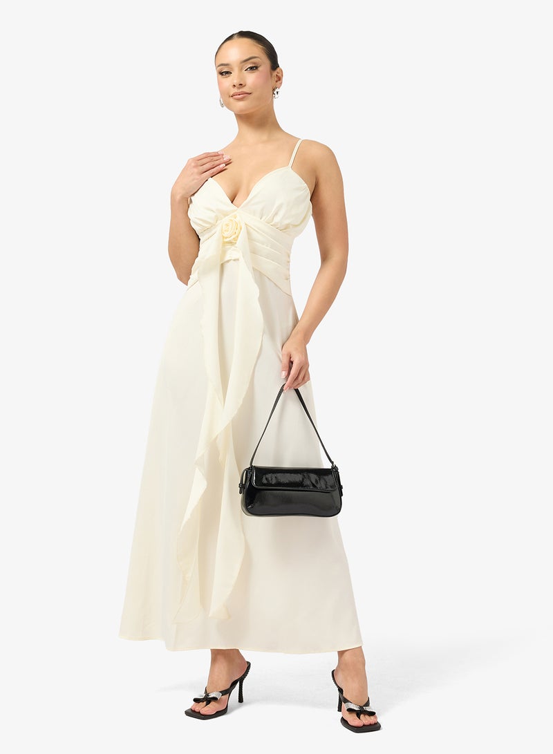 Ginger Strappy Ruffle Waterfall Slip Dress - Image 1